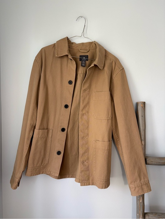 H&M Jackets & Blazers - H&M Men's Tan Cotton Shirt Jacket